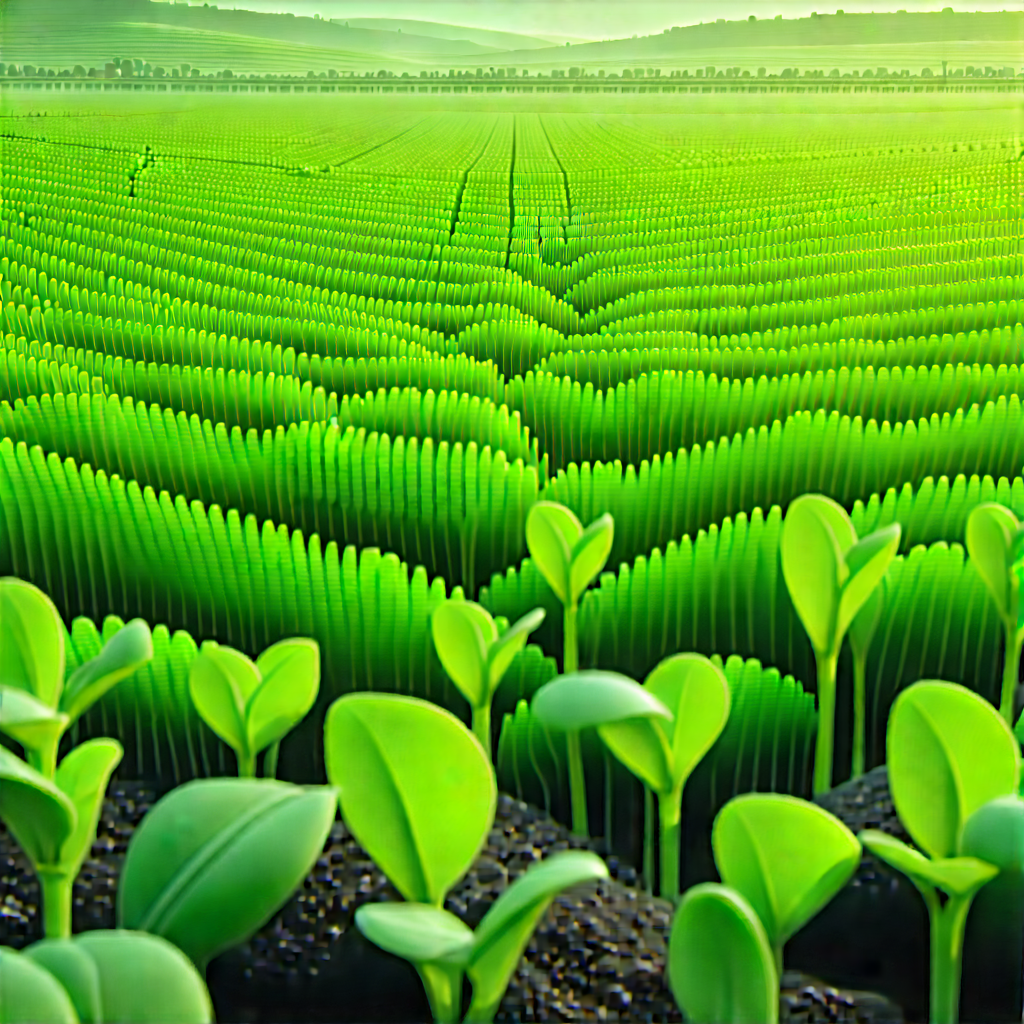 Agricultural Technology In Modern Laboratory With Lush Green