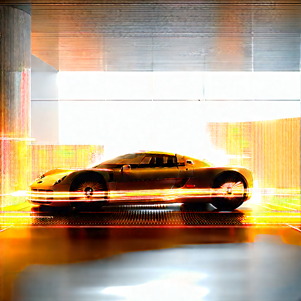 Automotive Technology In Research Center With Sleek, Futuristic
