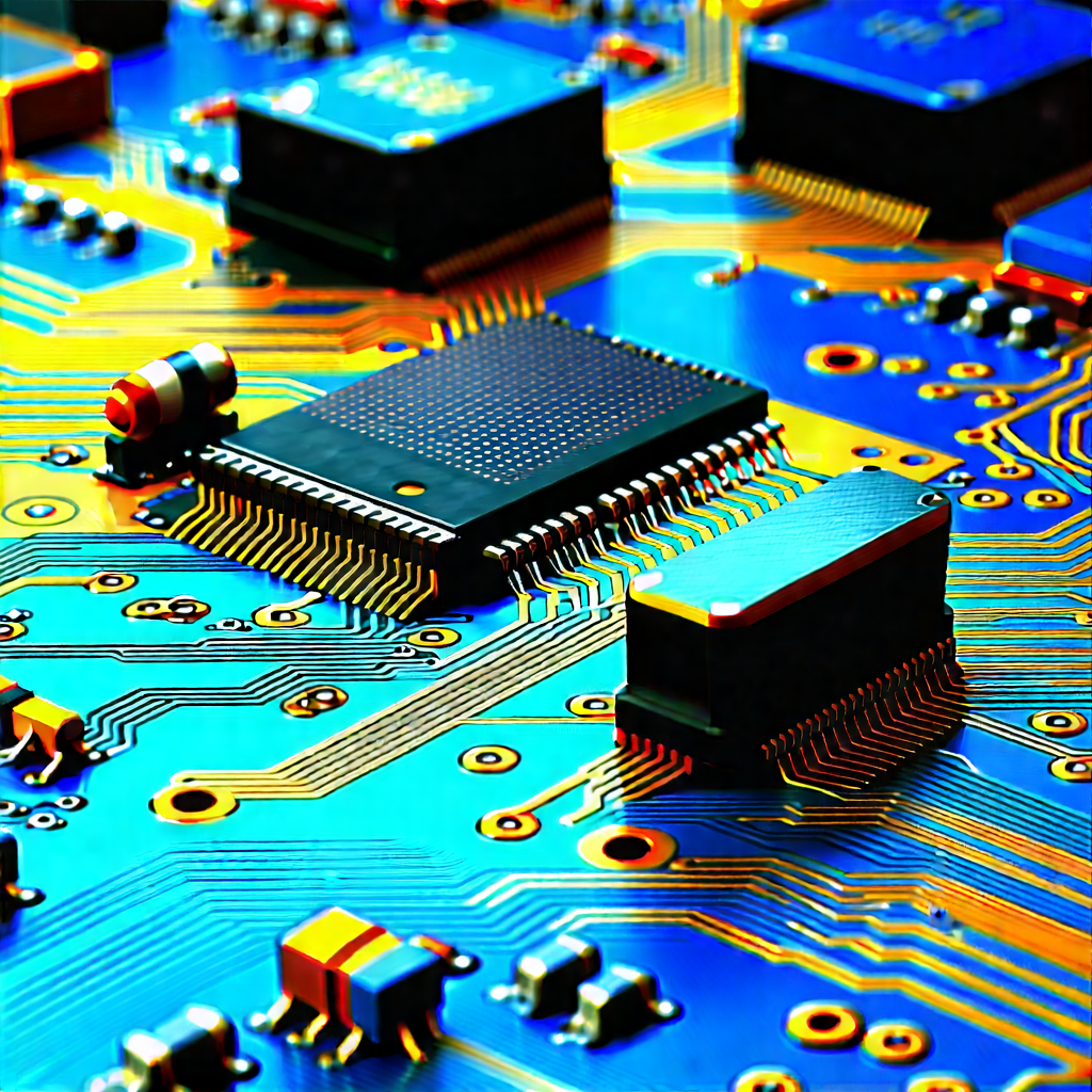 Close-up of electronic circuit