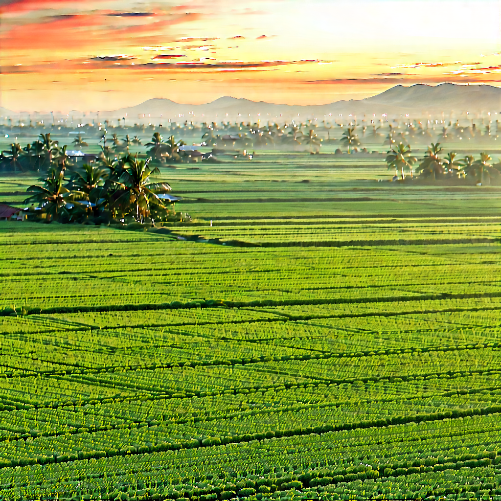 Agricultural Technology In Design Studio With Lush Green