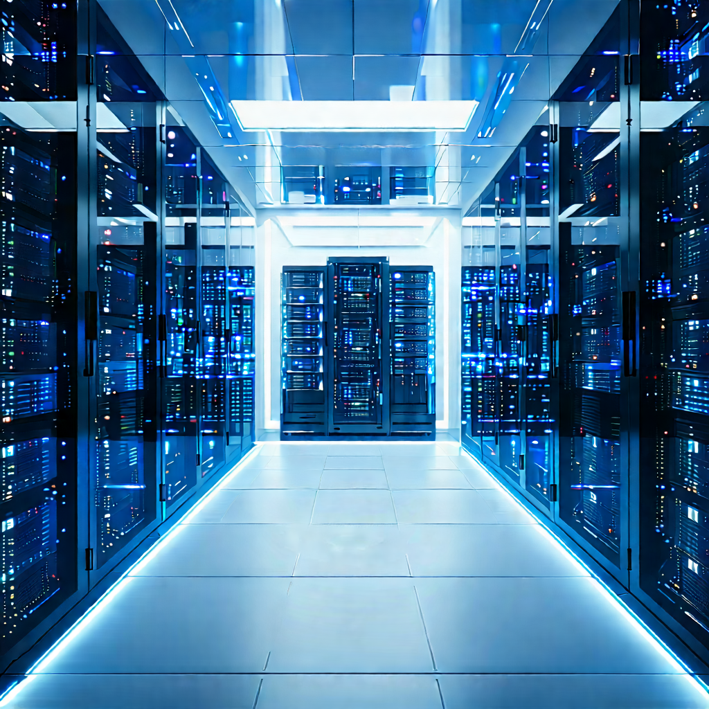 Futuristic Server Room With Image, There