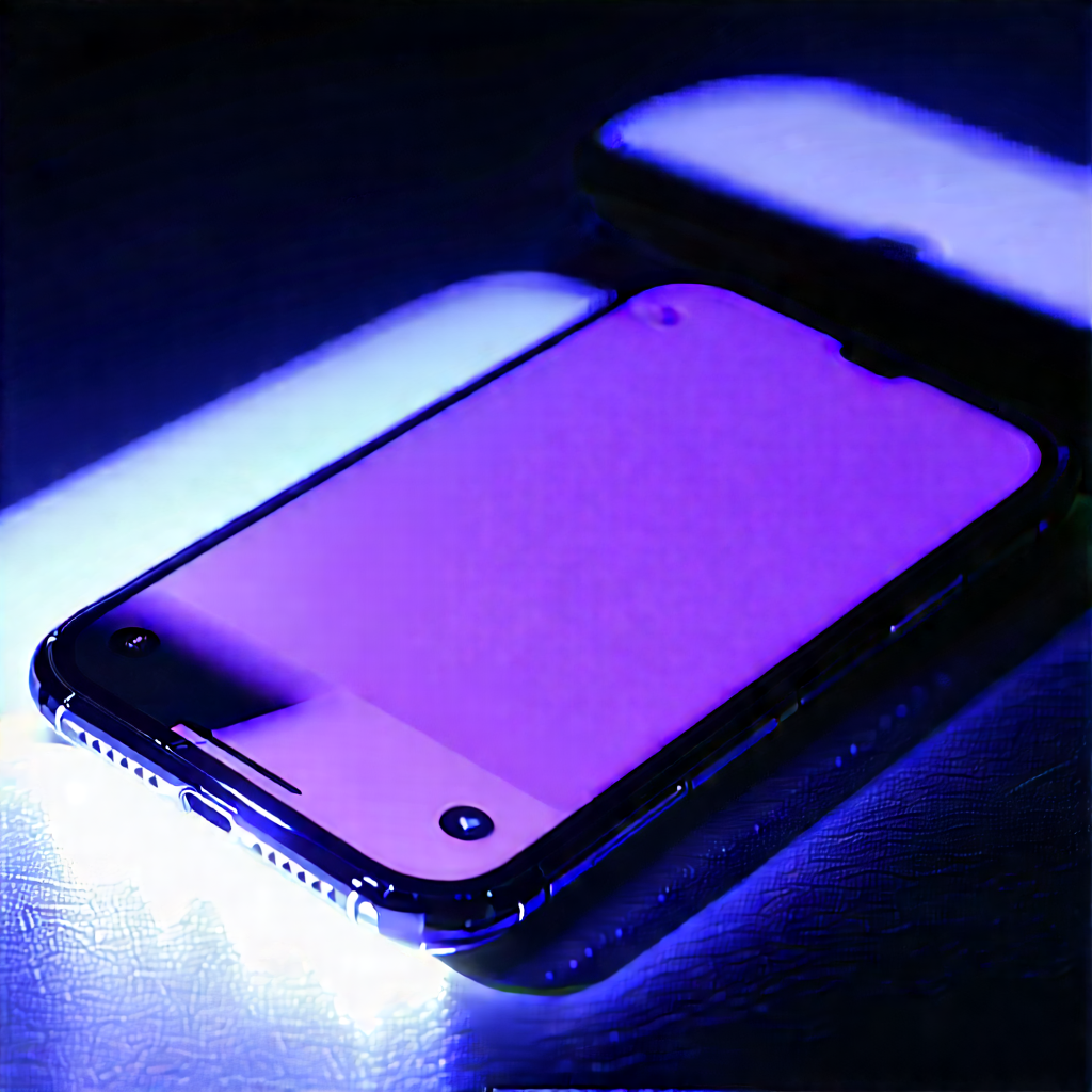 Smartphone With Glowing Screen With Cell Phone