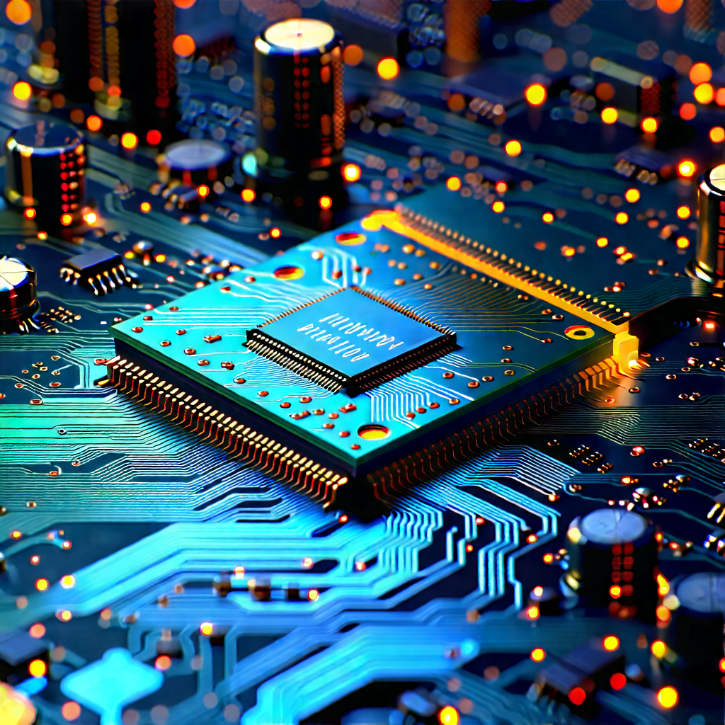 Close-up of electronic circuit