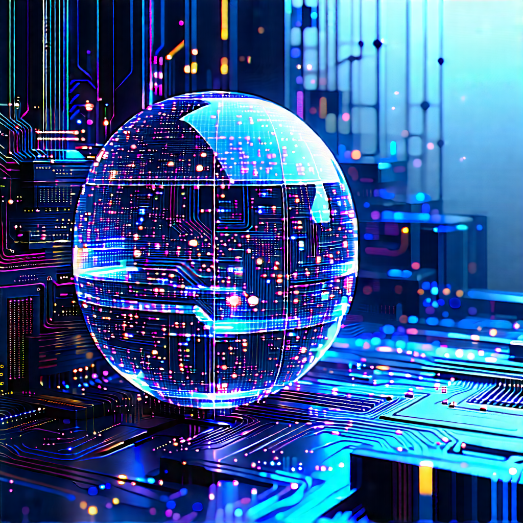Quantum Computer With Data Streams With Large, Blue,