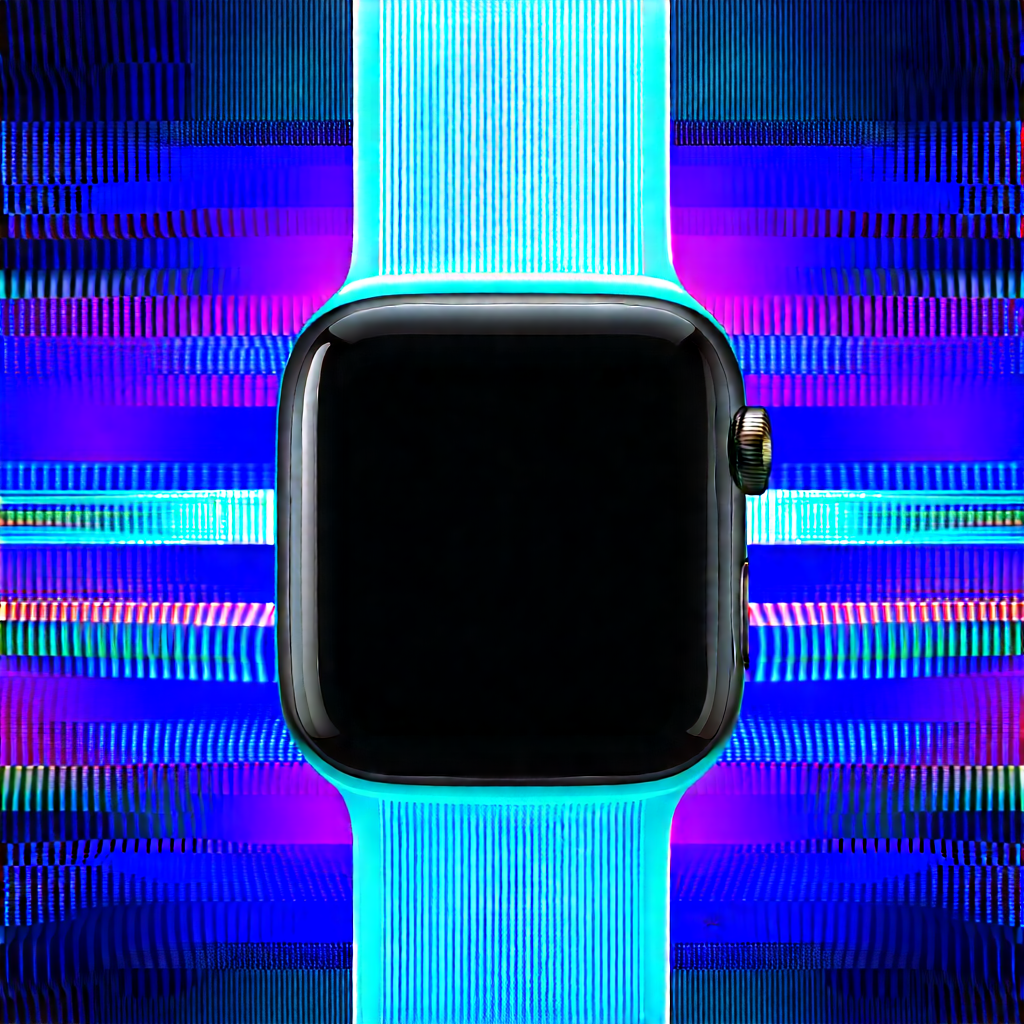 Smart watch with glowing screen
