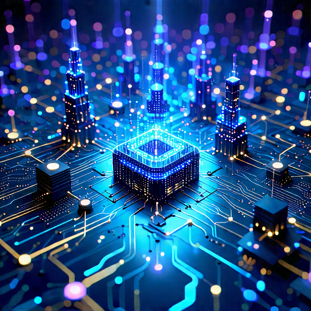 Blockchain Network Visualization With Futuristic City