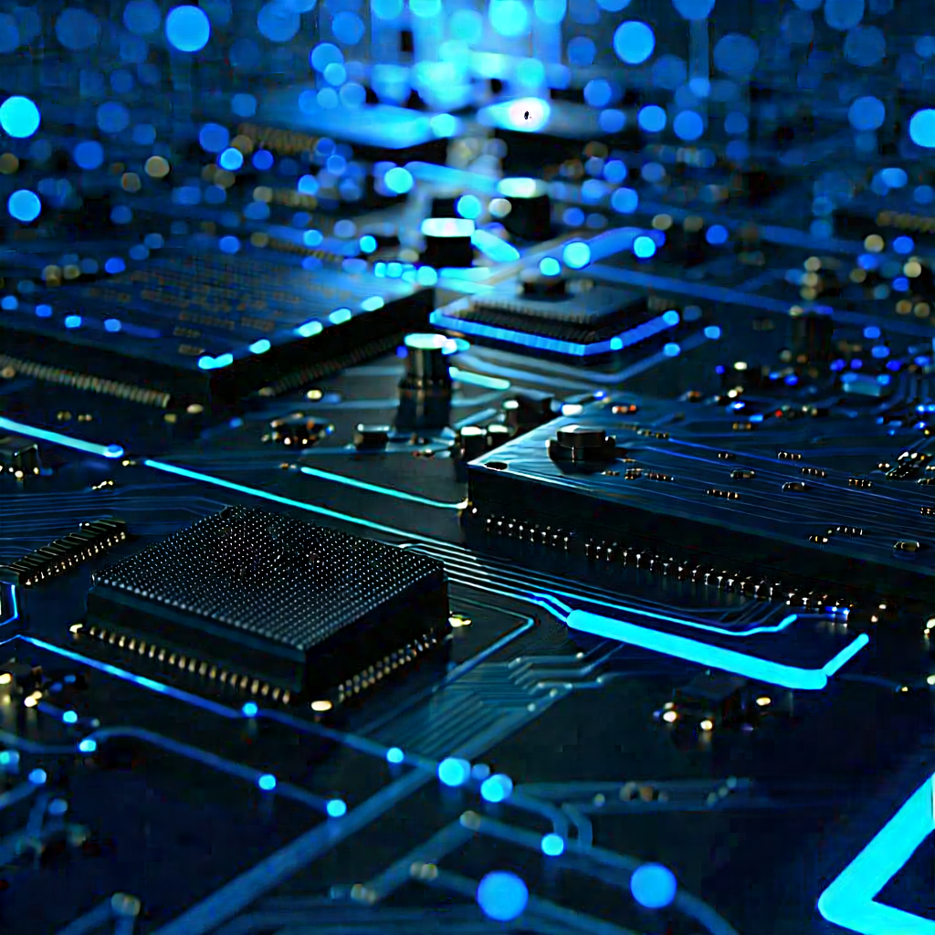 Close-up Of Sensor Array With Computer Circuit