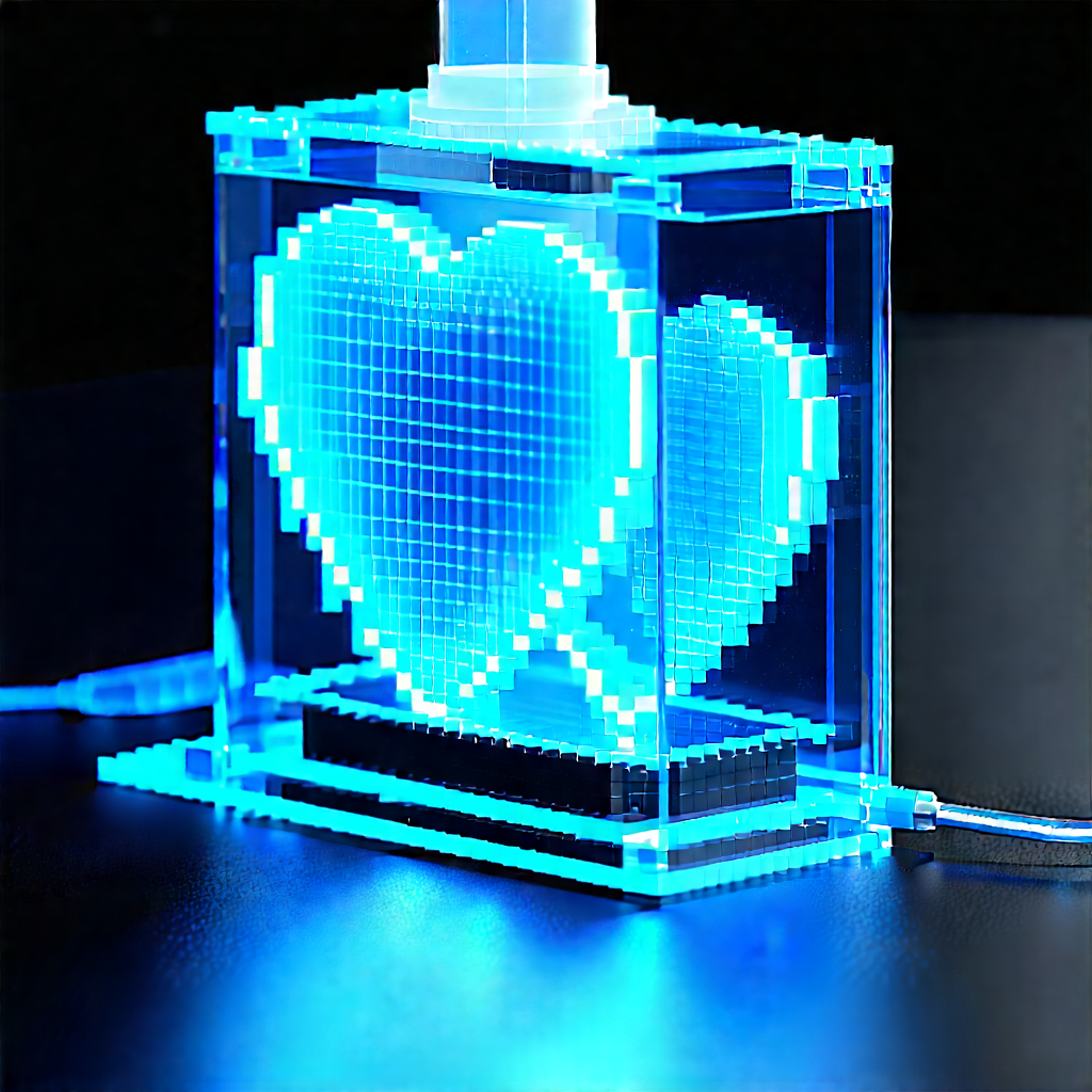 Innovative Medical Technology (design:1.29) With Blue Heart-shaped