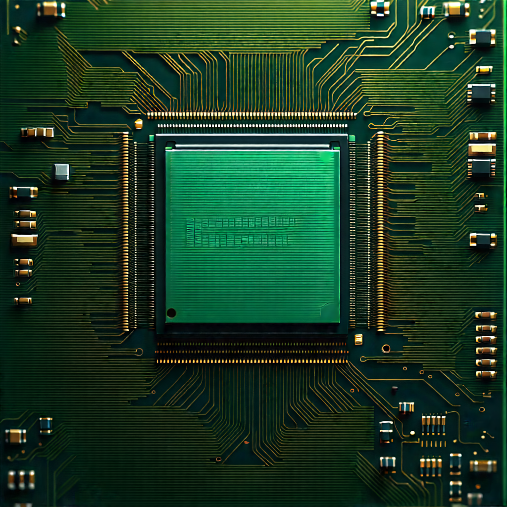 Close-up of microprocessor