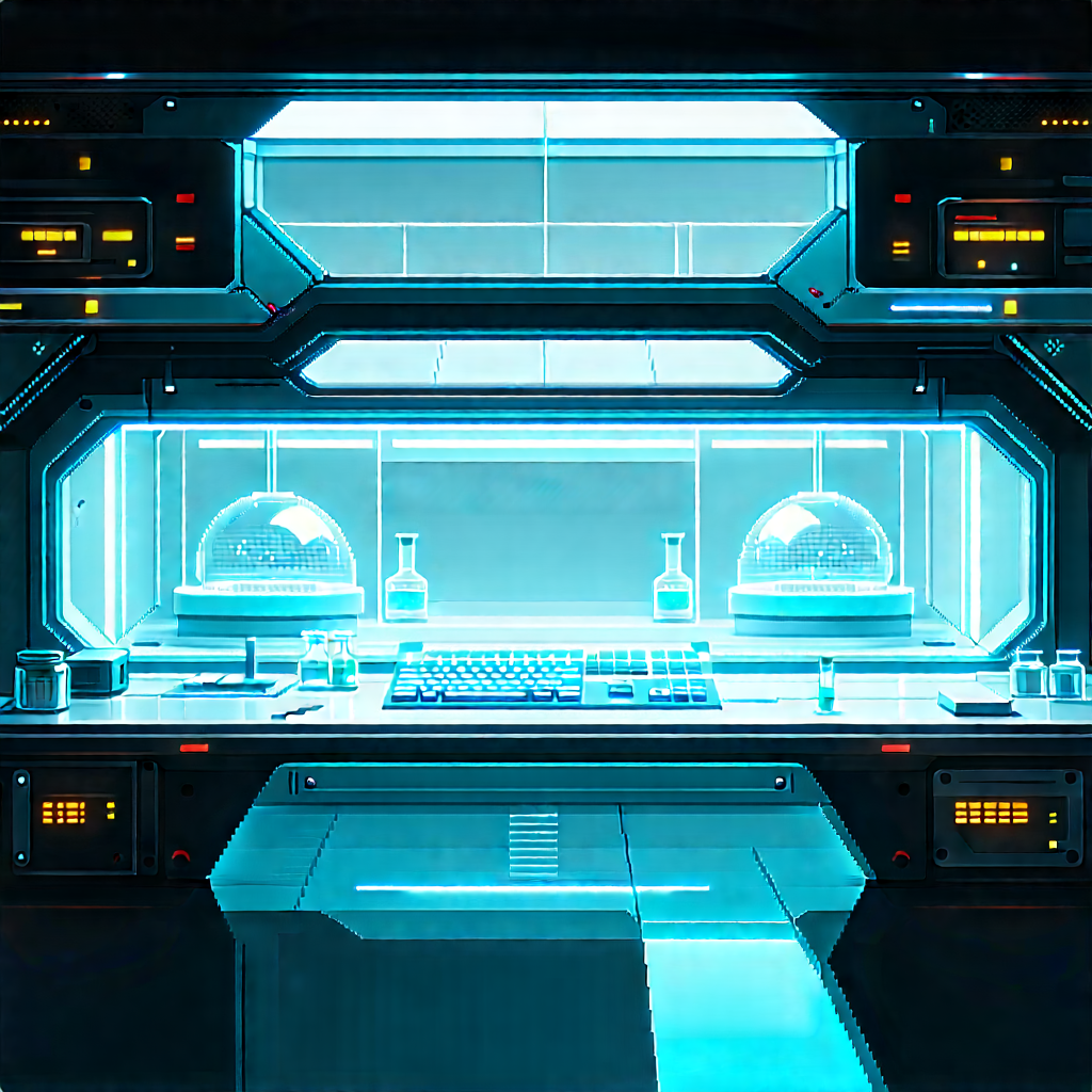 Futuristic research laboratory
