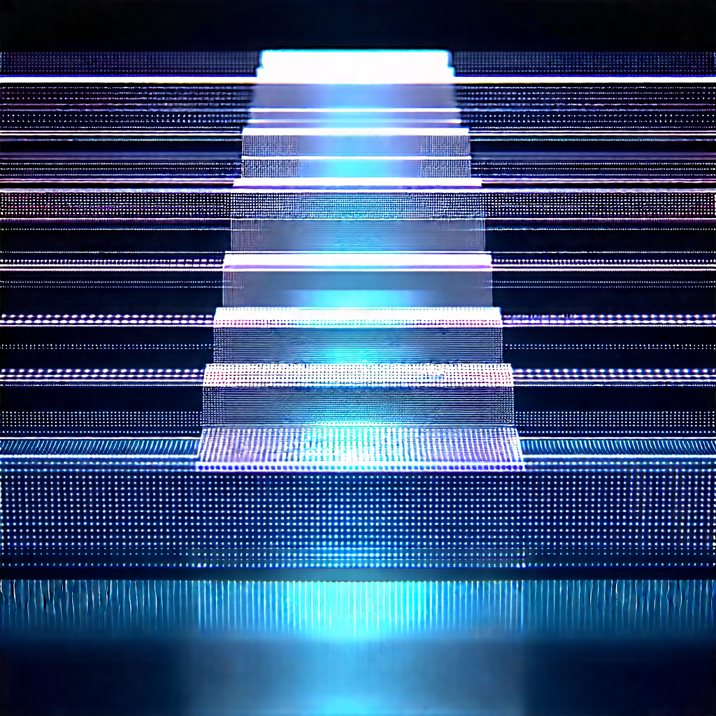 Close-up Of Sensor Array With Blue Staircase