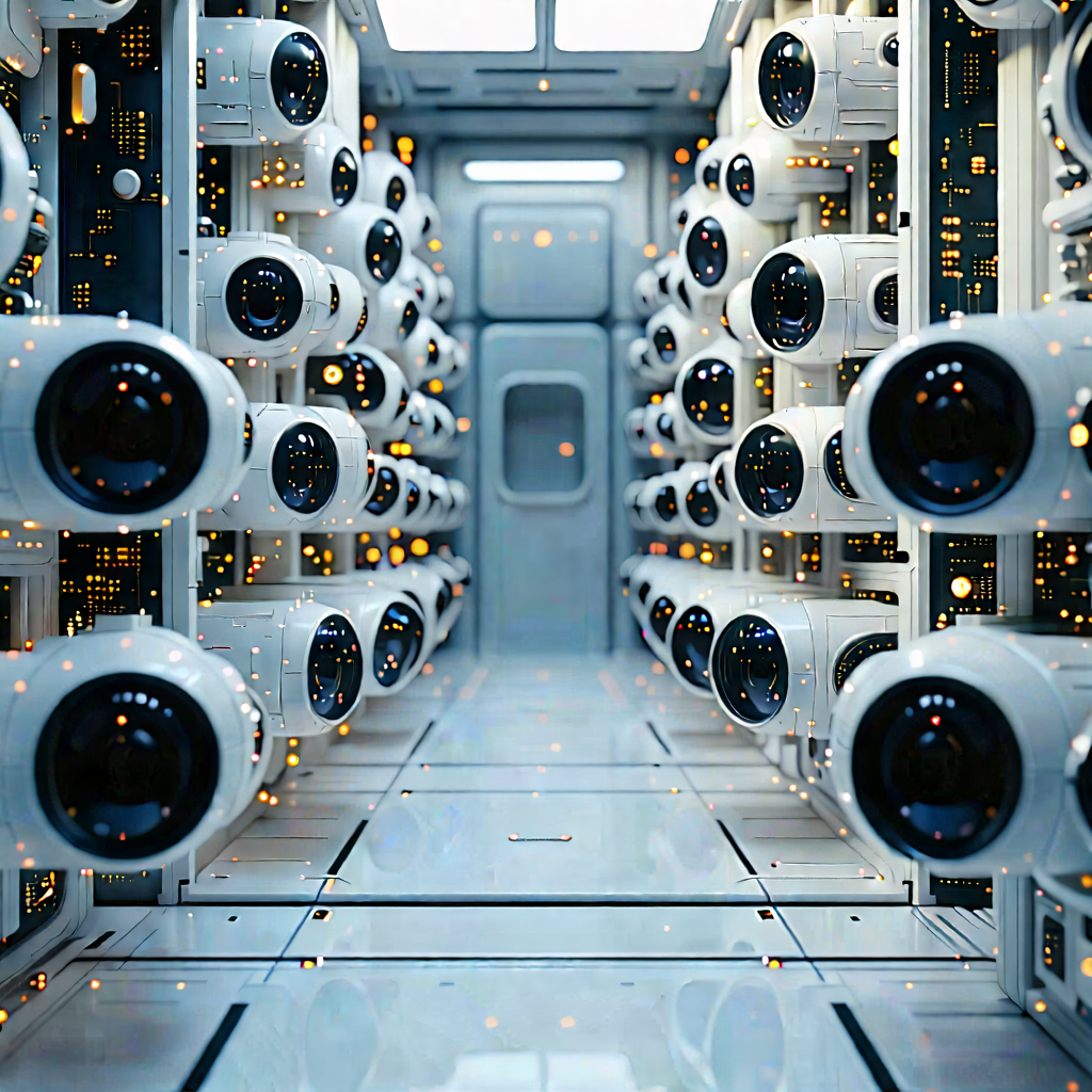 Close-up of sensor array