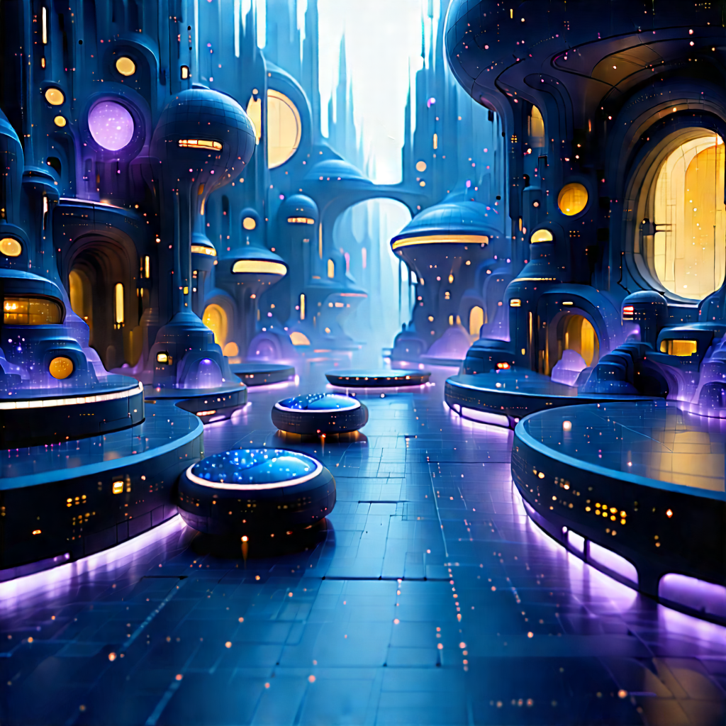 (futuristic:1.29) Innovation Hub With Futuristic Scene,