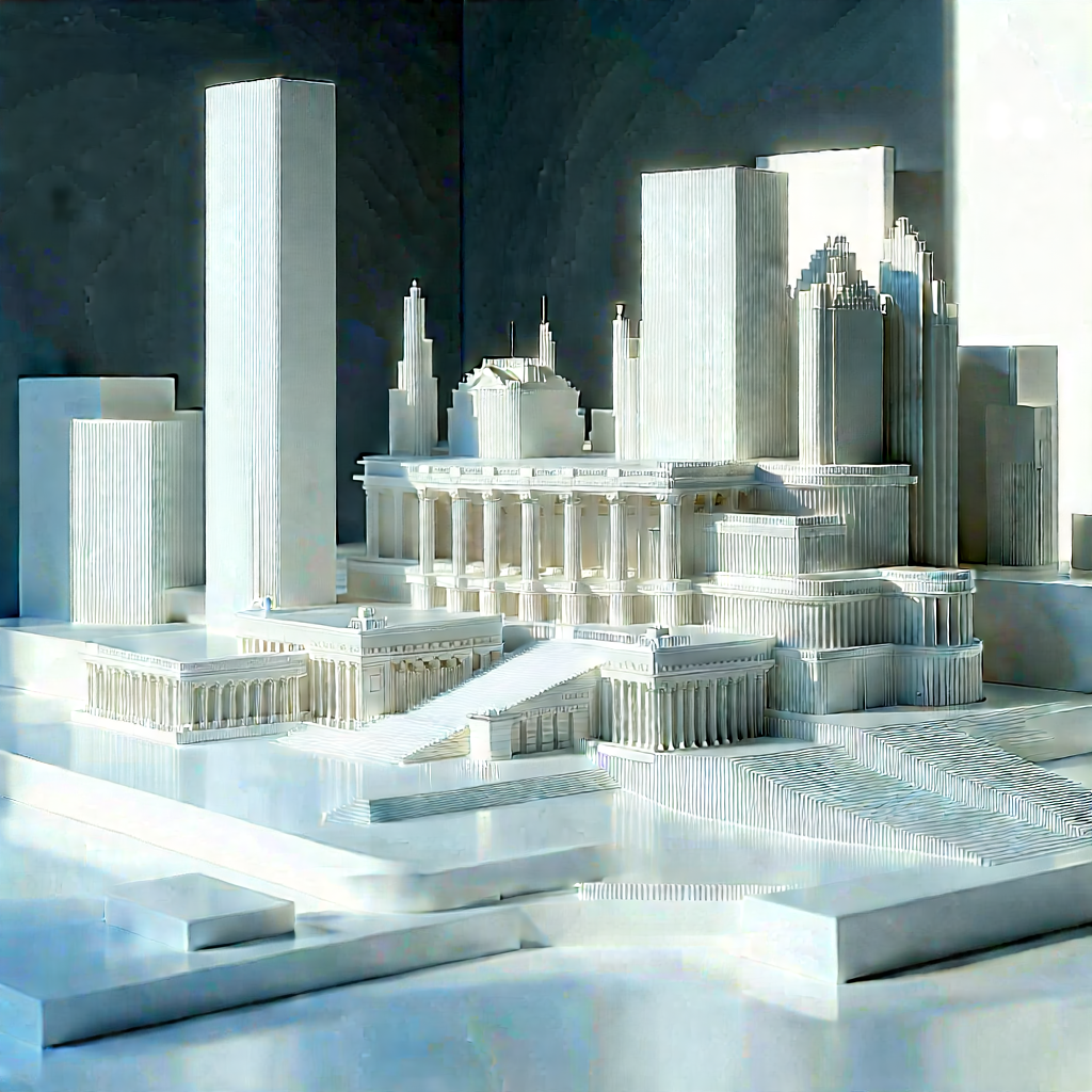 Financial Technology In Design Studio With Model City