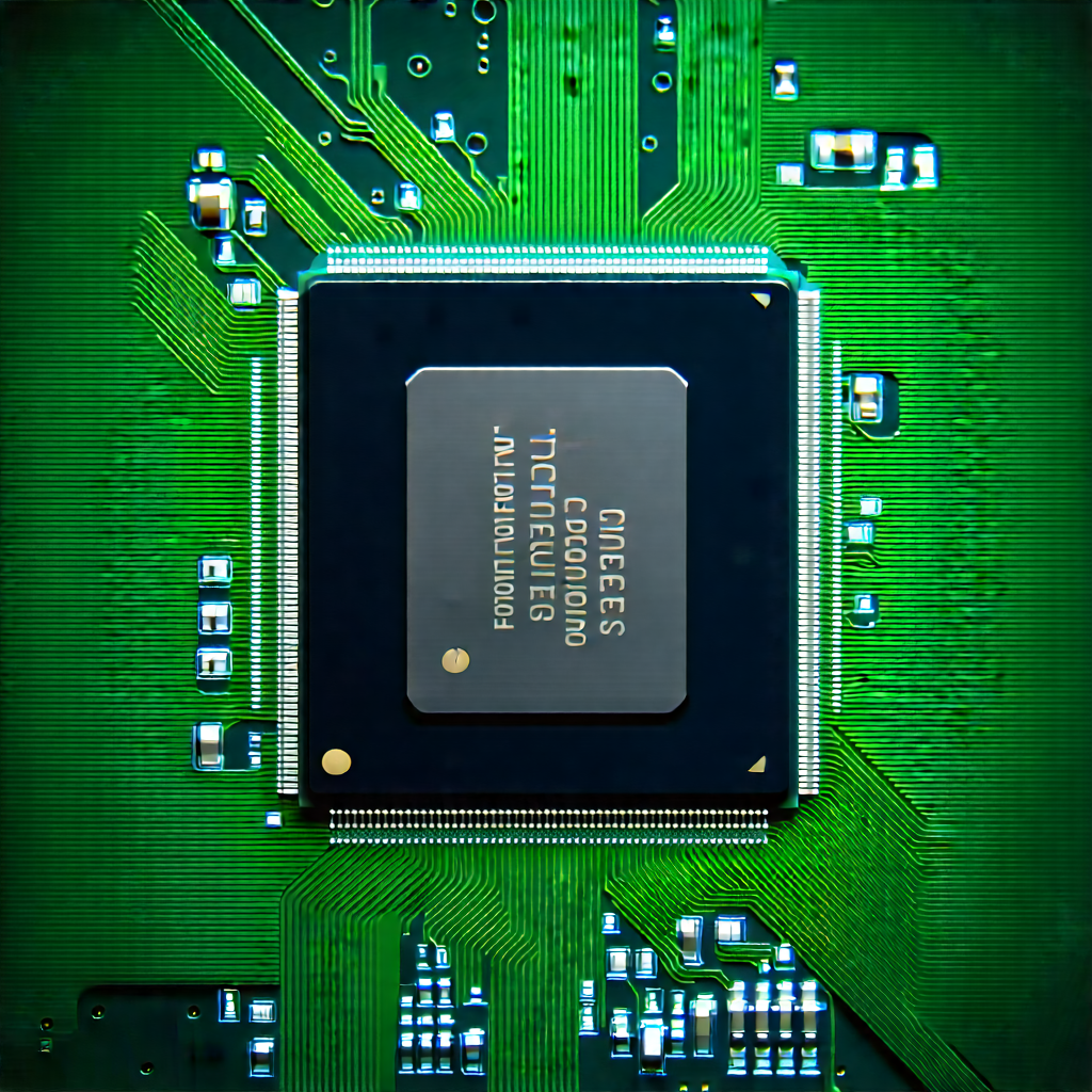 Close-up of microprocessor