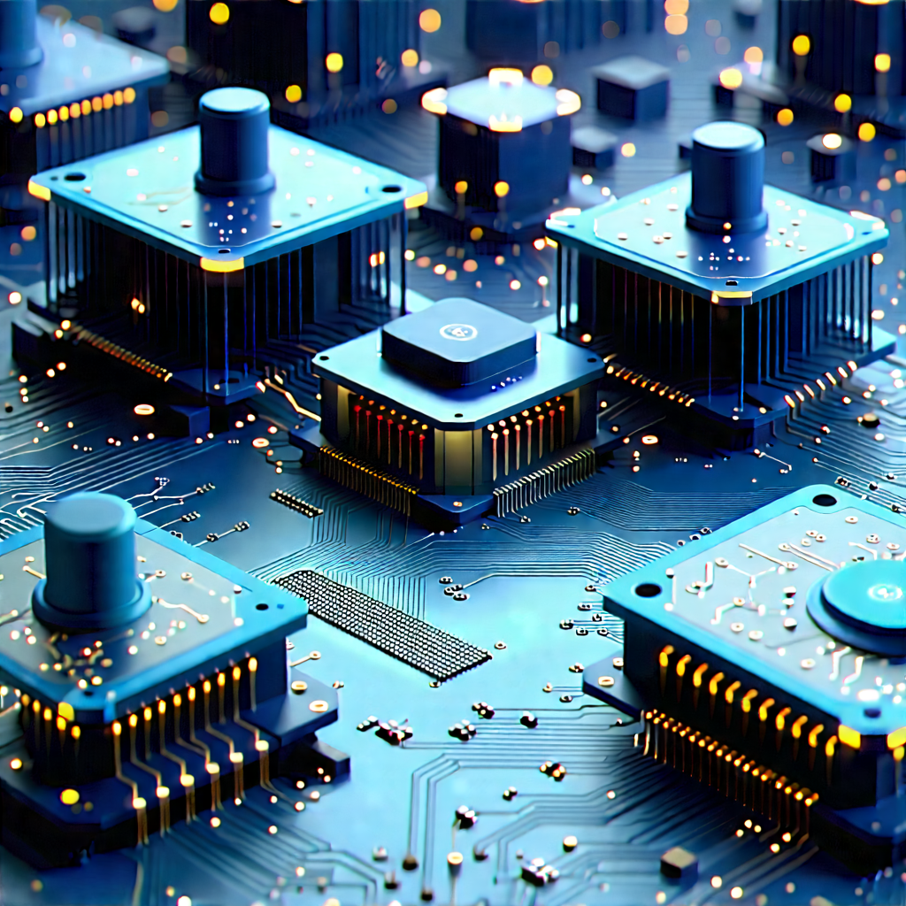 Close-up of sensor array