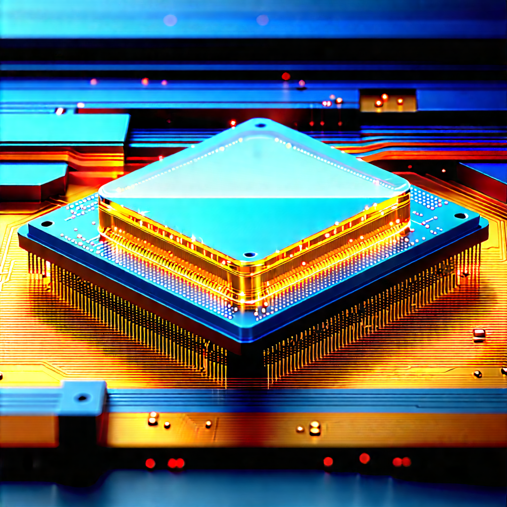 Microchip With (digital:1.25) Particles With Close-up Computer