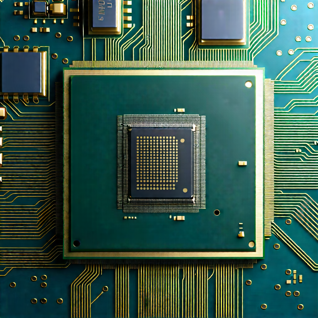 Close-up of microprocessor