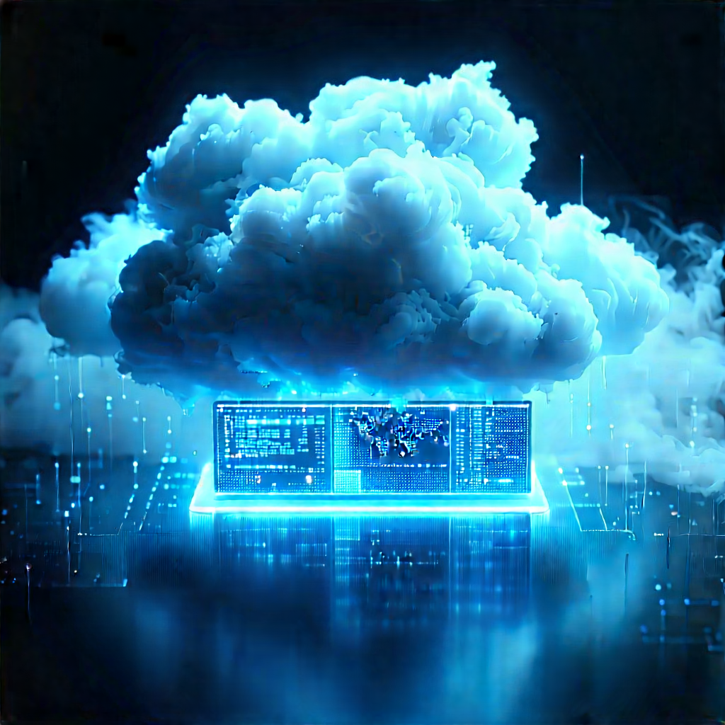 Cloud Computing Visualization With Large Blue