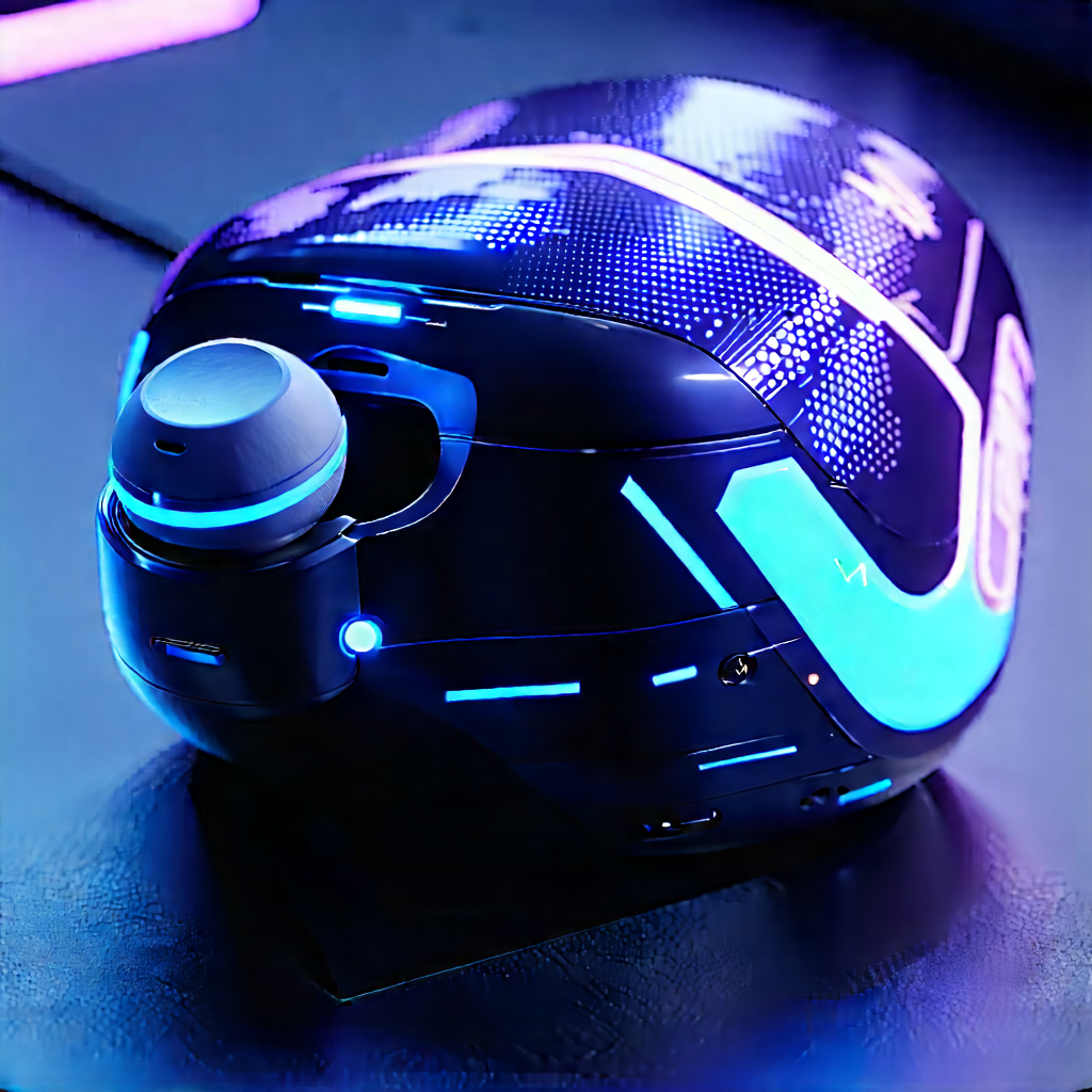 Wireless Earbuds With User Interface With Black Blue