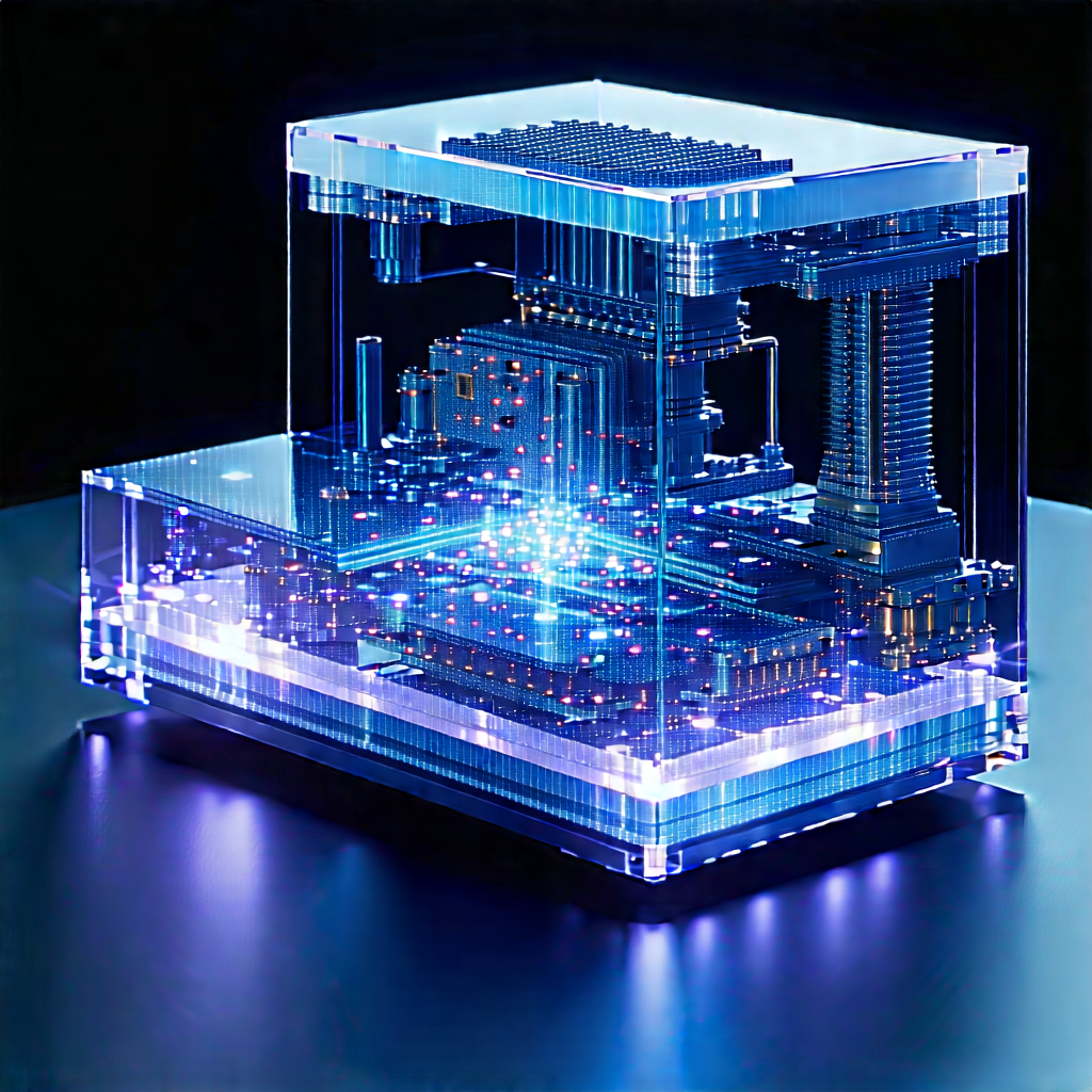 Quantum computer with laser scanning