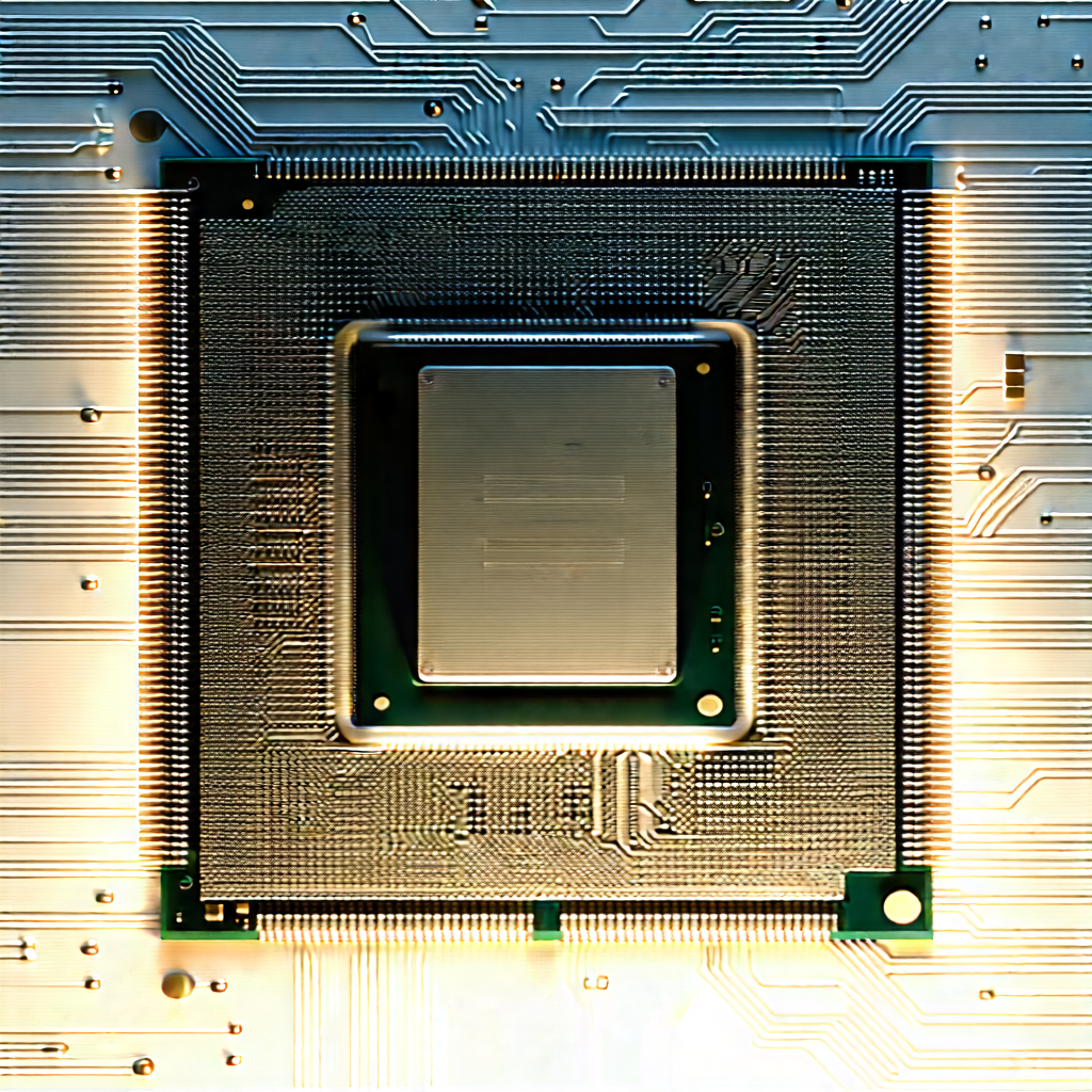Close-up of microprocessor