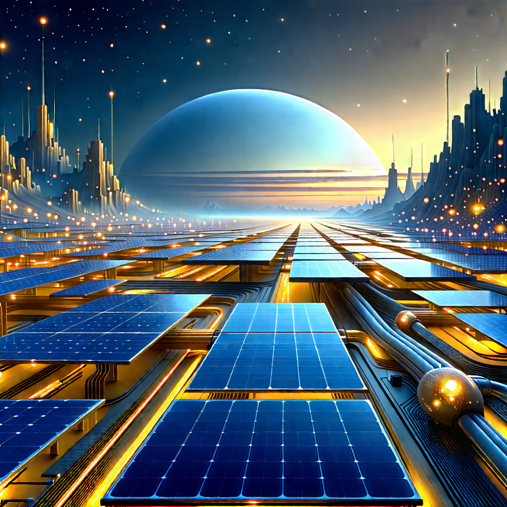 Innovative Renewable Energy Design With Futuristic Scene,