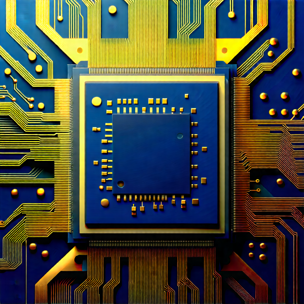 Close-up of microprocessor