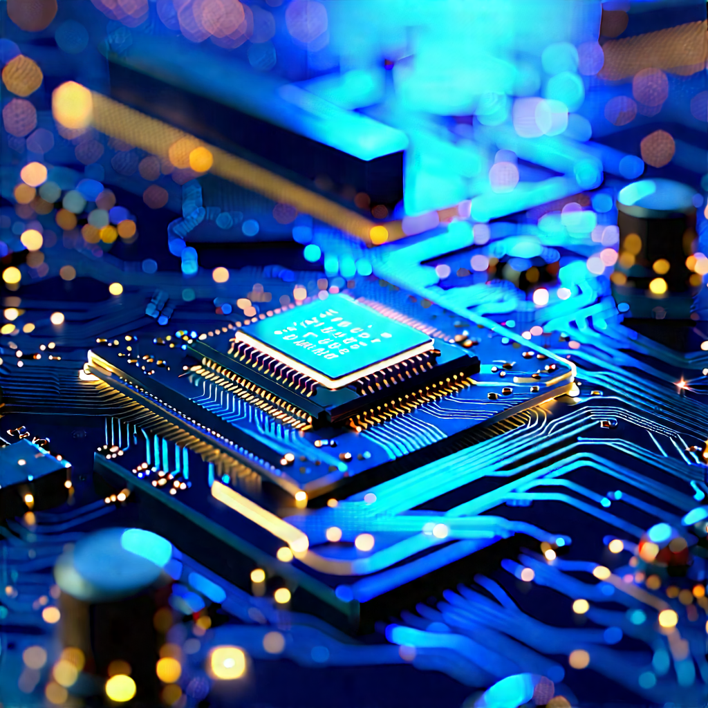 Close-up of electronic circuit
