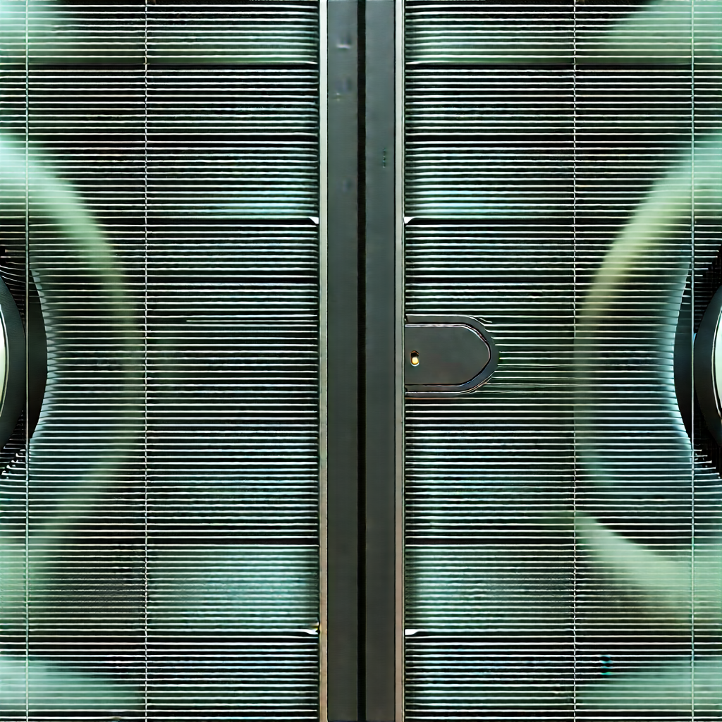 Close-up Of Cooling System With Door Metal