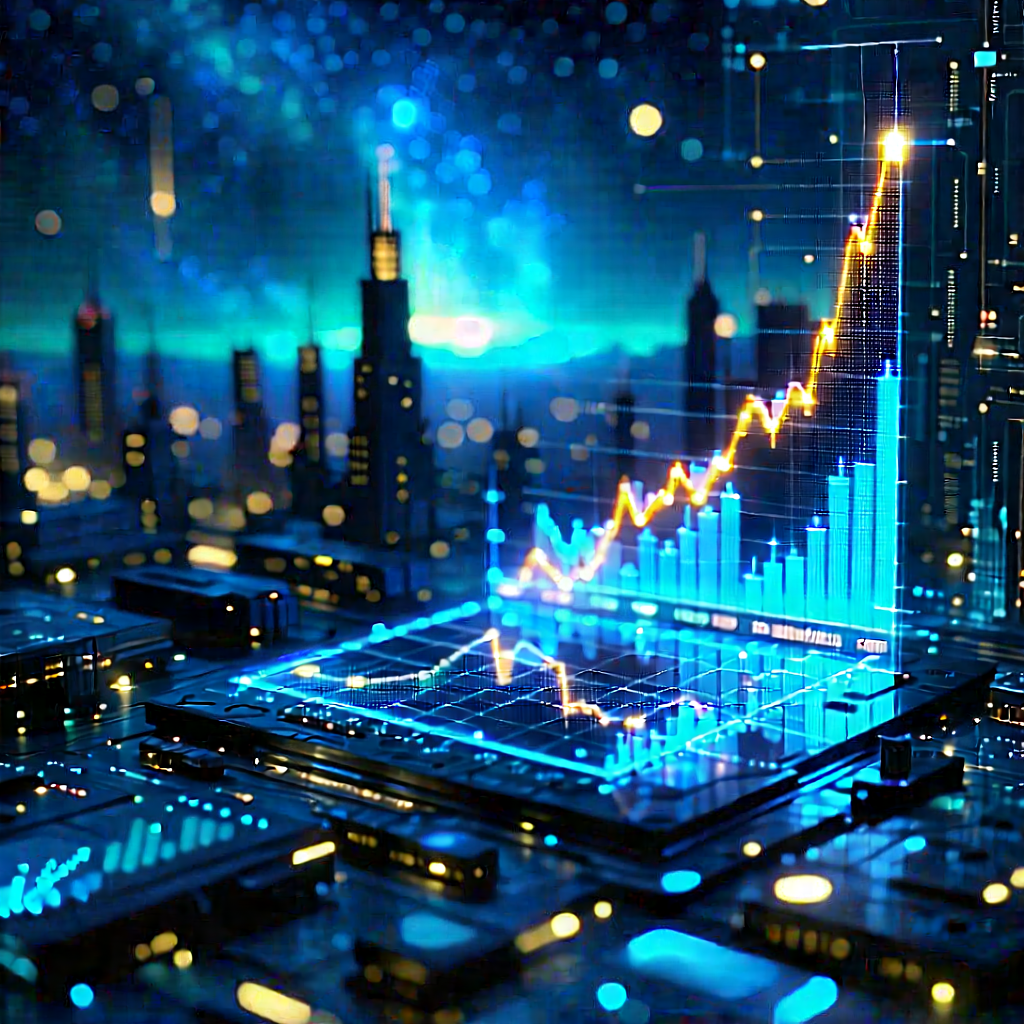 Financial Technology In Field Deployment With Futuristic Cityscape