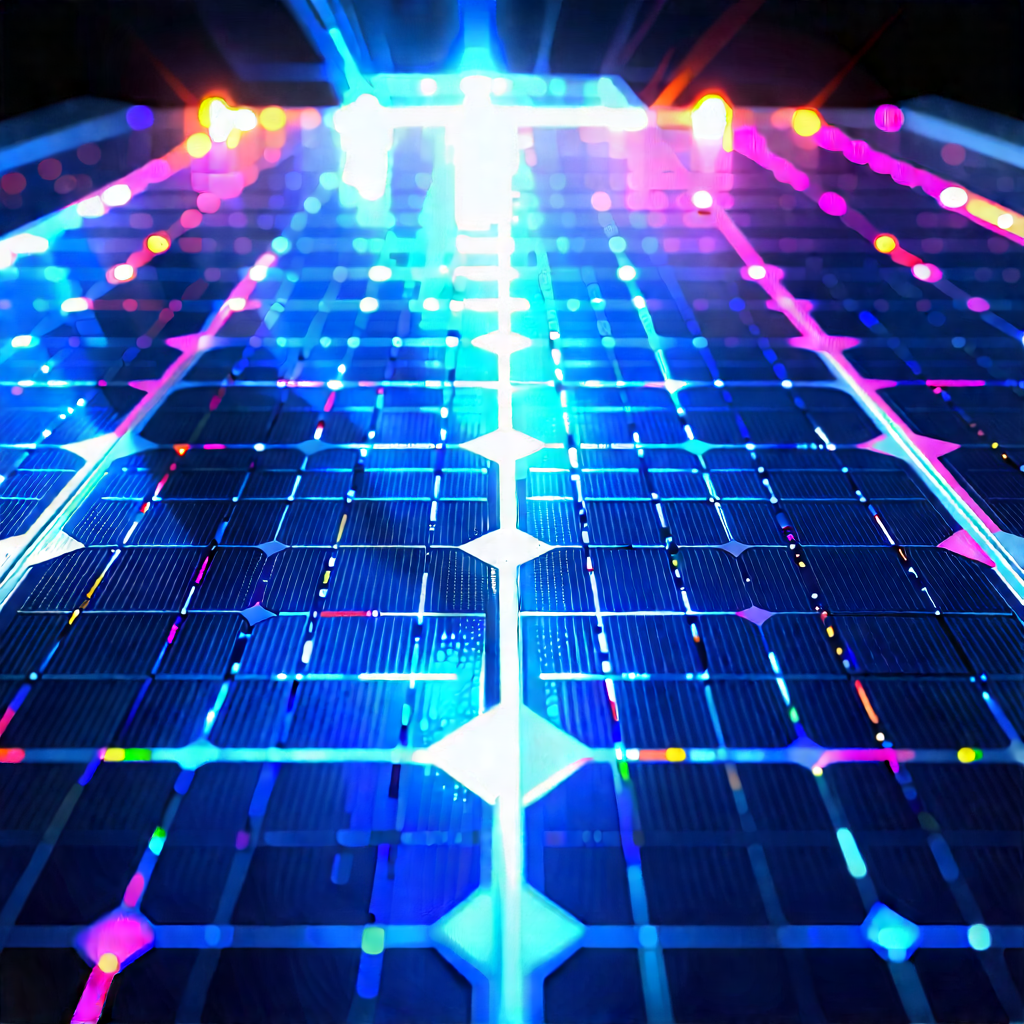 Solar panel with holographic projection