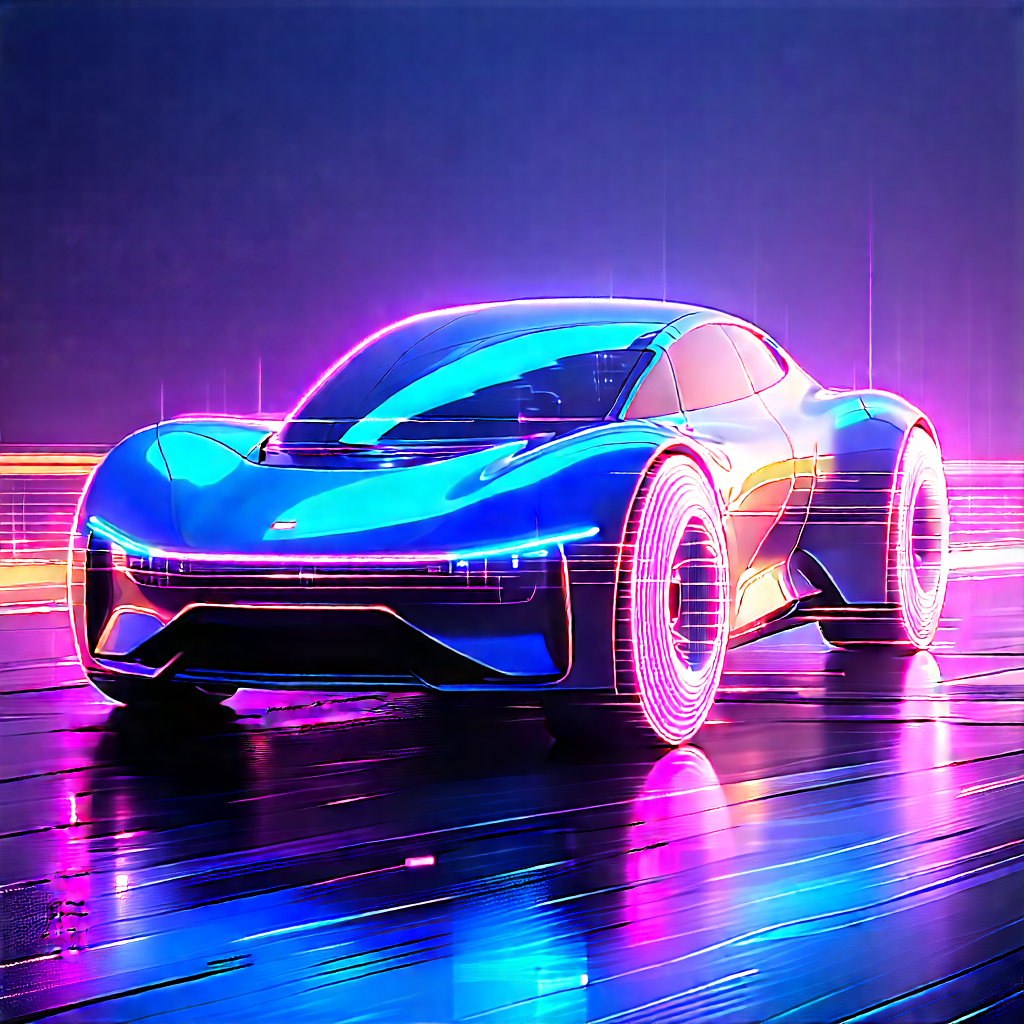 Innovative Electric Vehicle Design With Futuristic Blue
