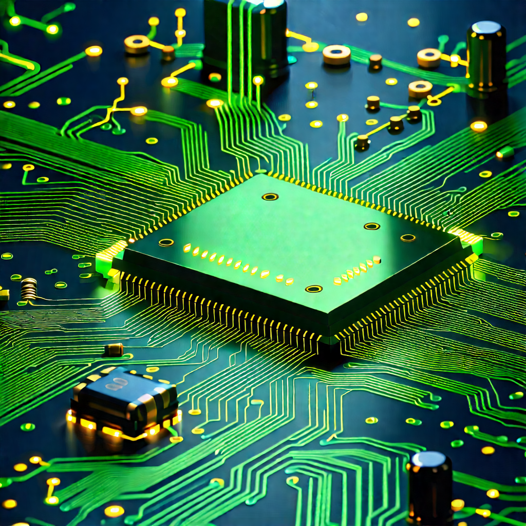 Close-up of electronic circuit
