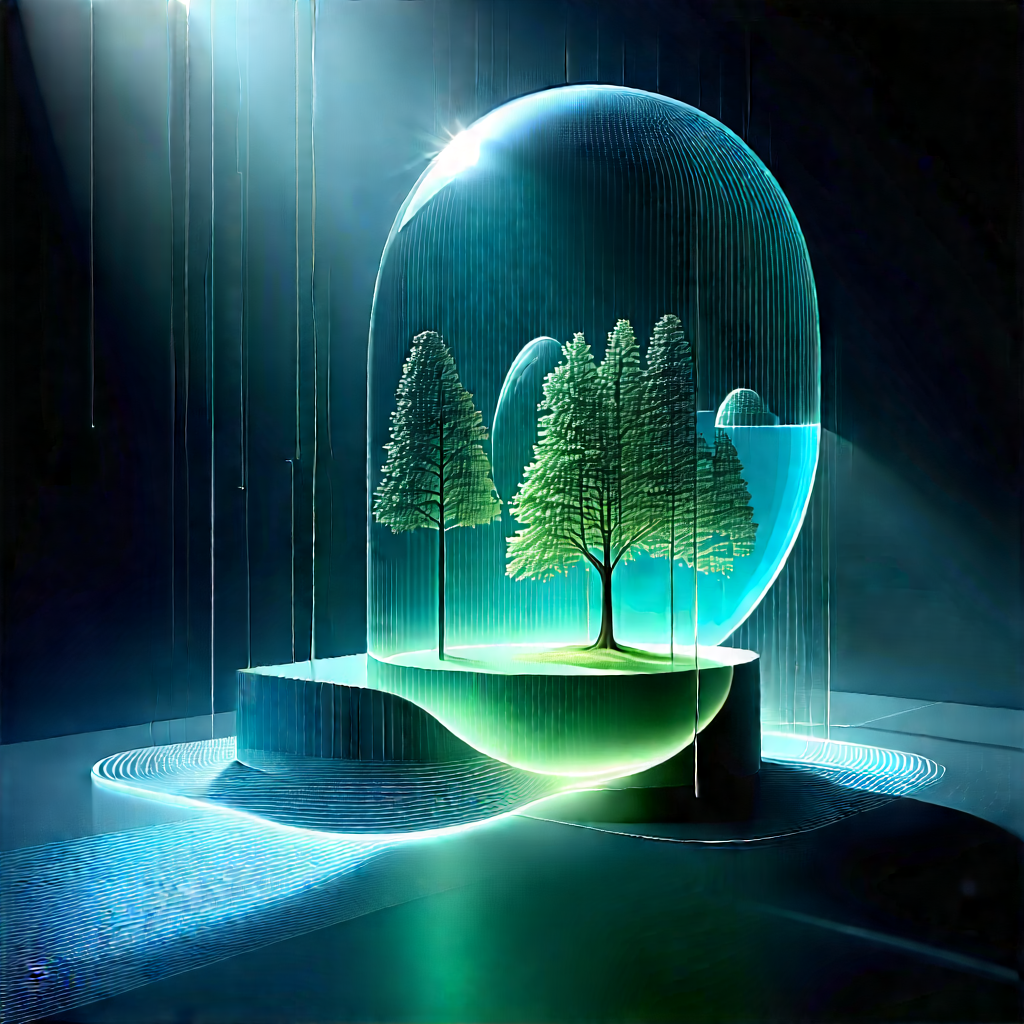 (digital:1.44) Transformation Visualization With Large Glass
