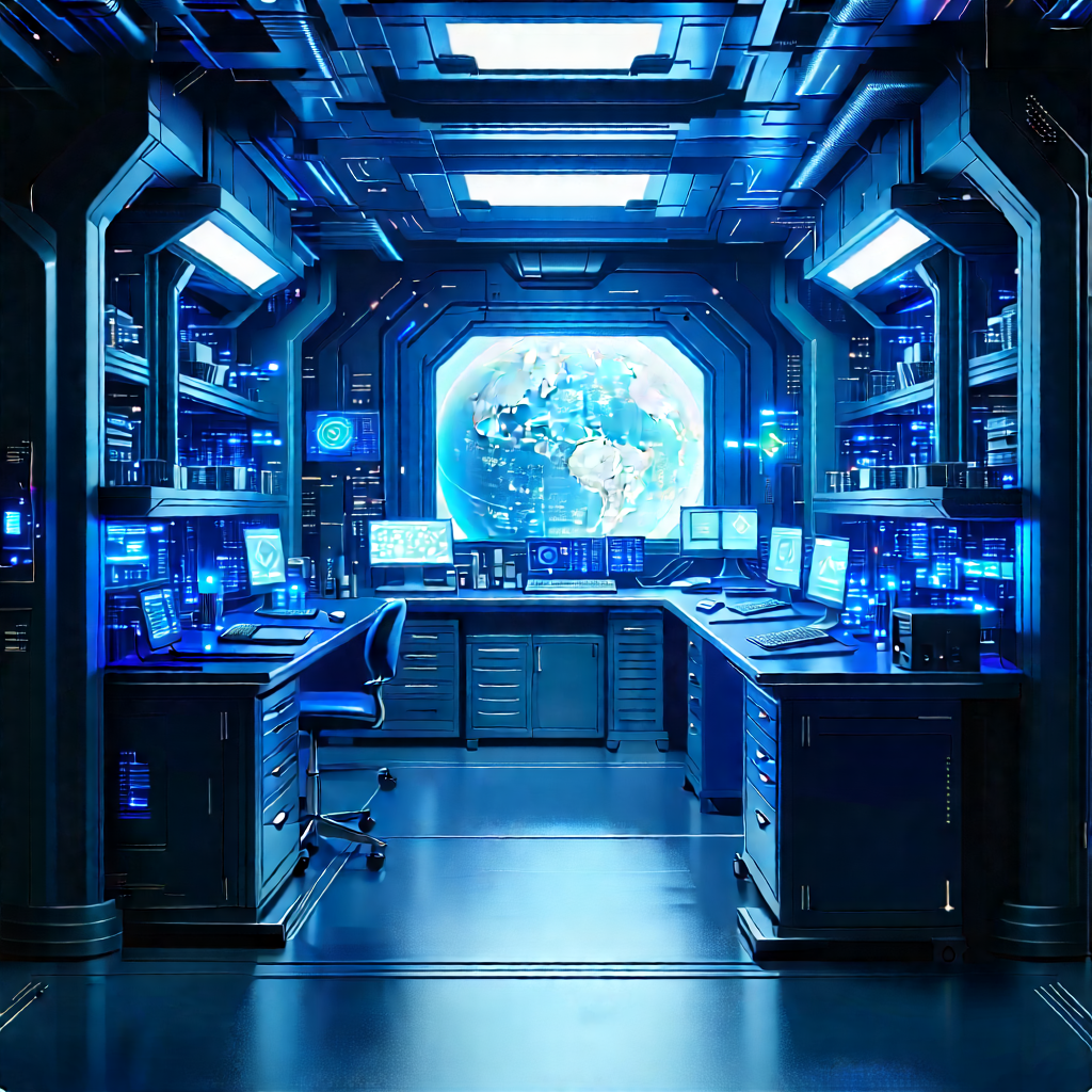 (futuristic:1.42) Research Laboratory With Futuristic Setting,