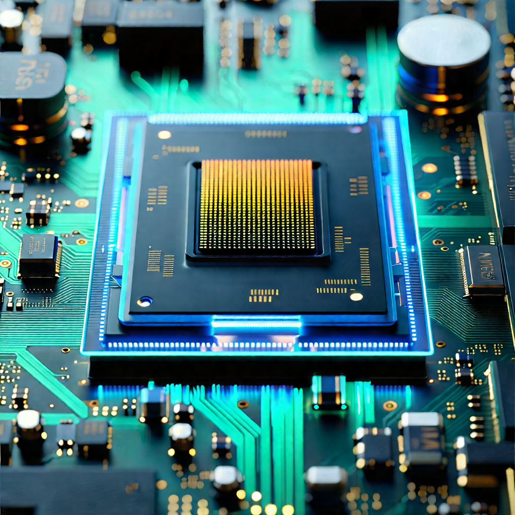 Close-up of microprocessor