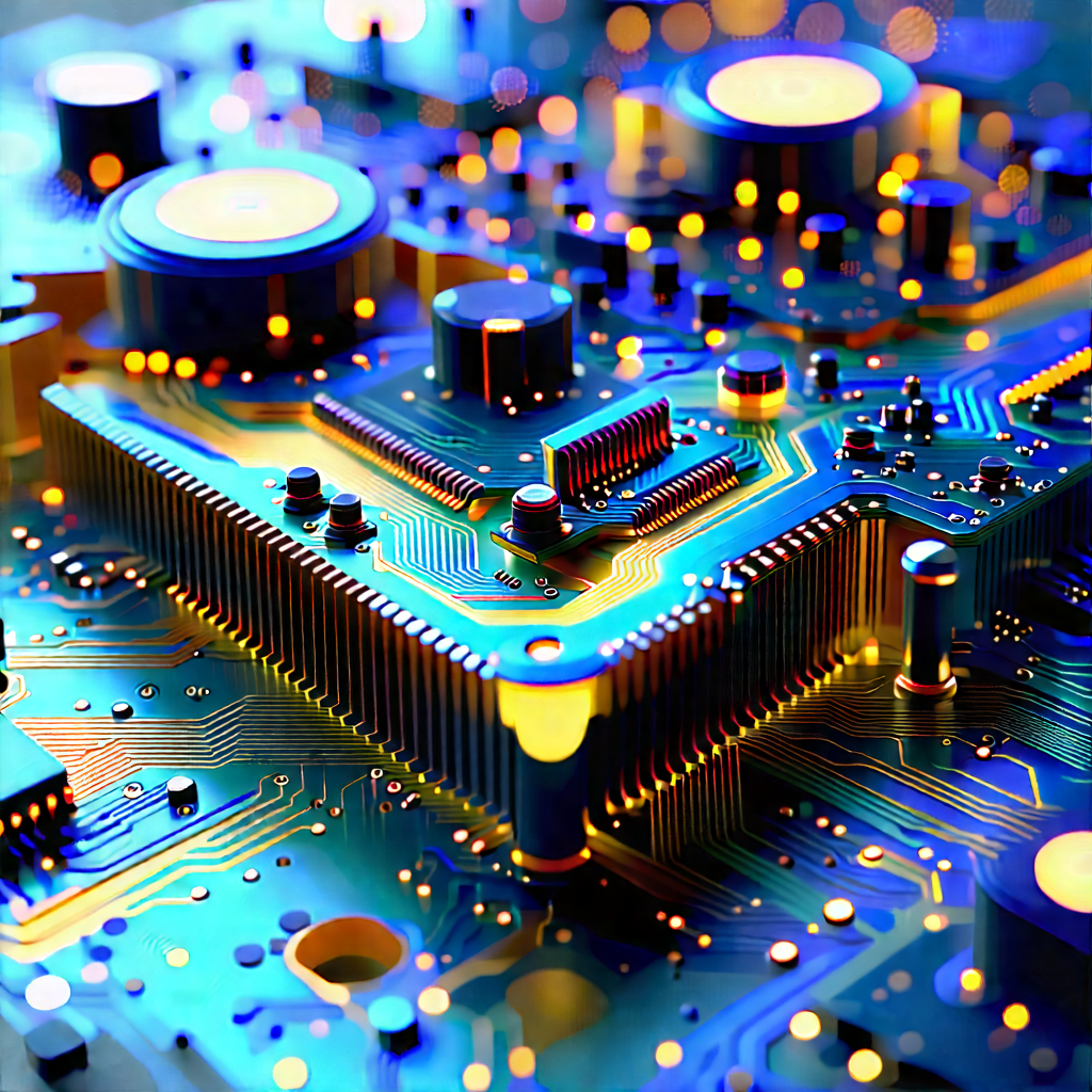 Close-up of electronic circuit