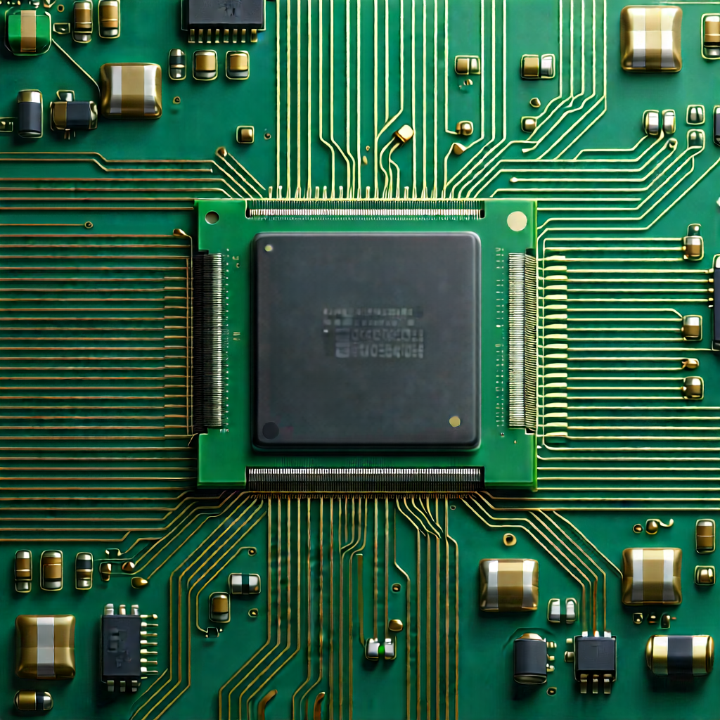 Close-up of microprocessor