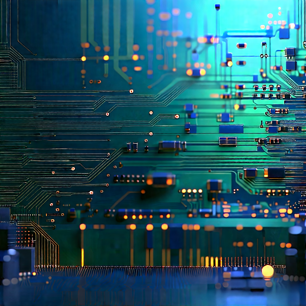Close-up of electronic circuit