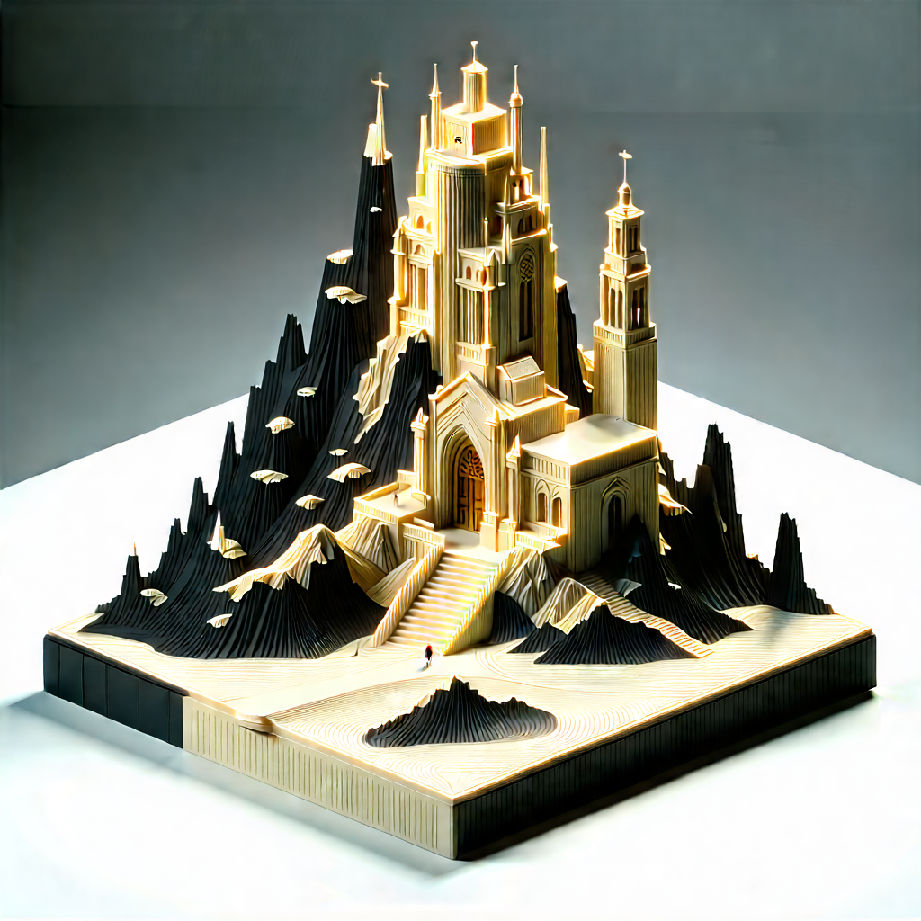3d Printer With Laser Scanning With Model Castle