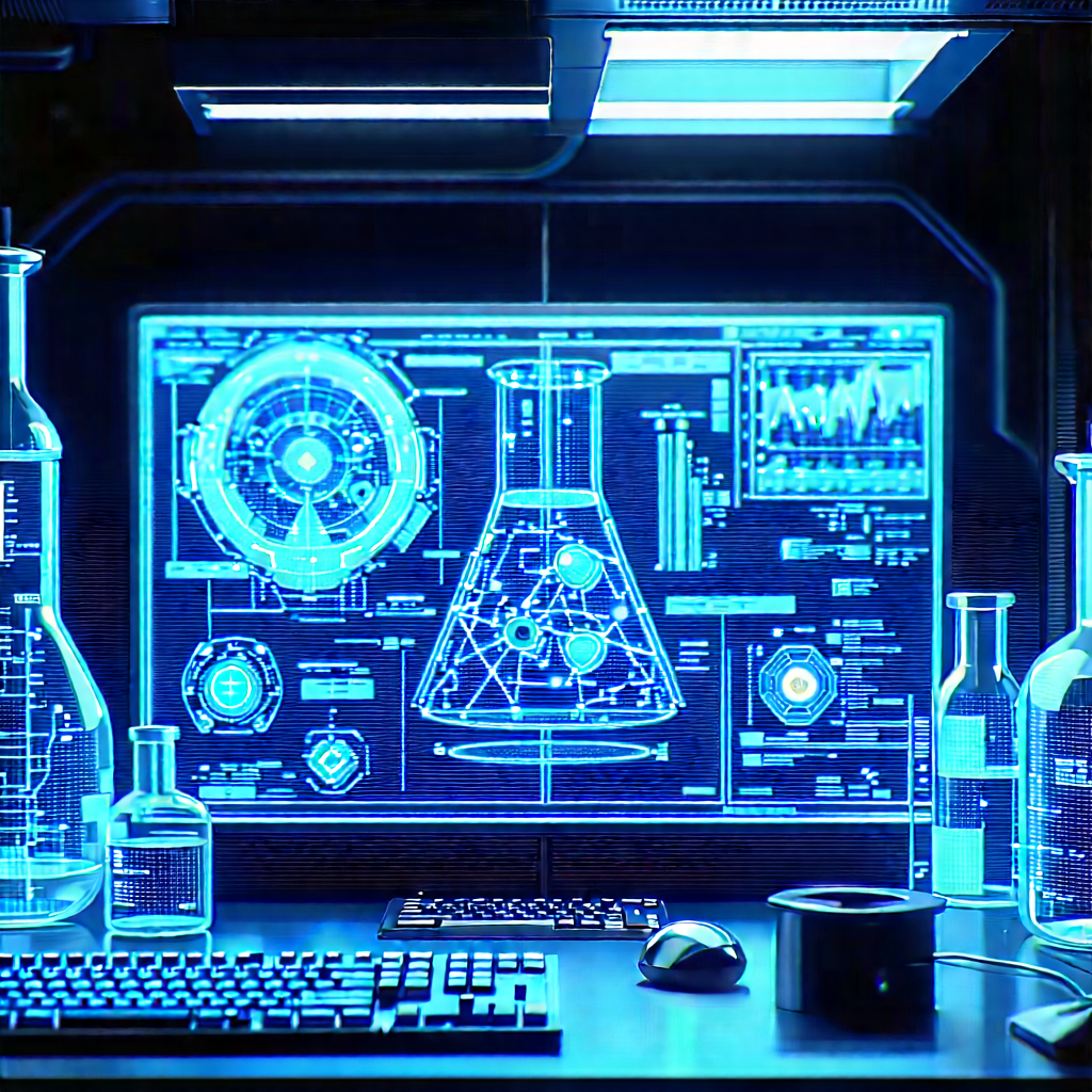 Educational Technology In (modern:1.36) Laboratory With Computer Desk