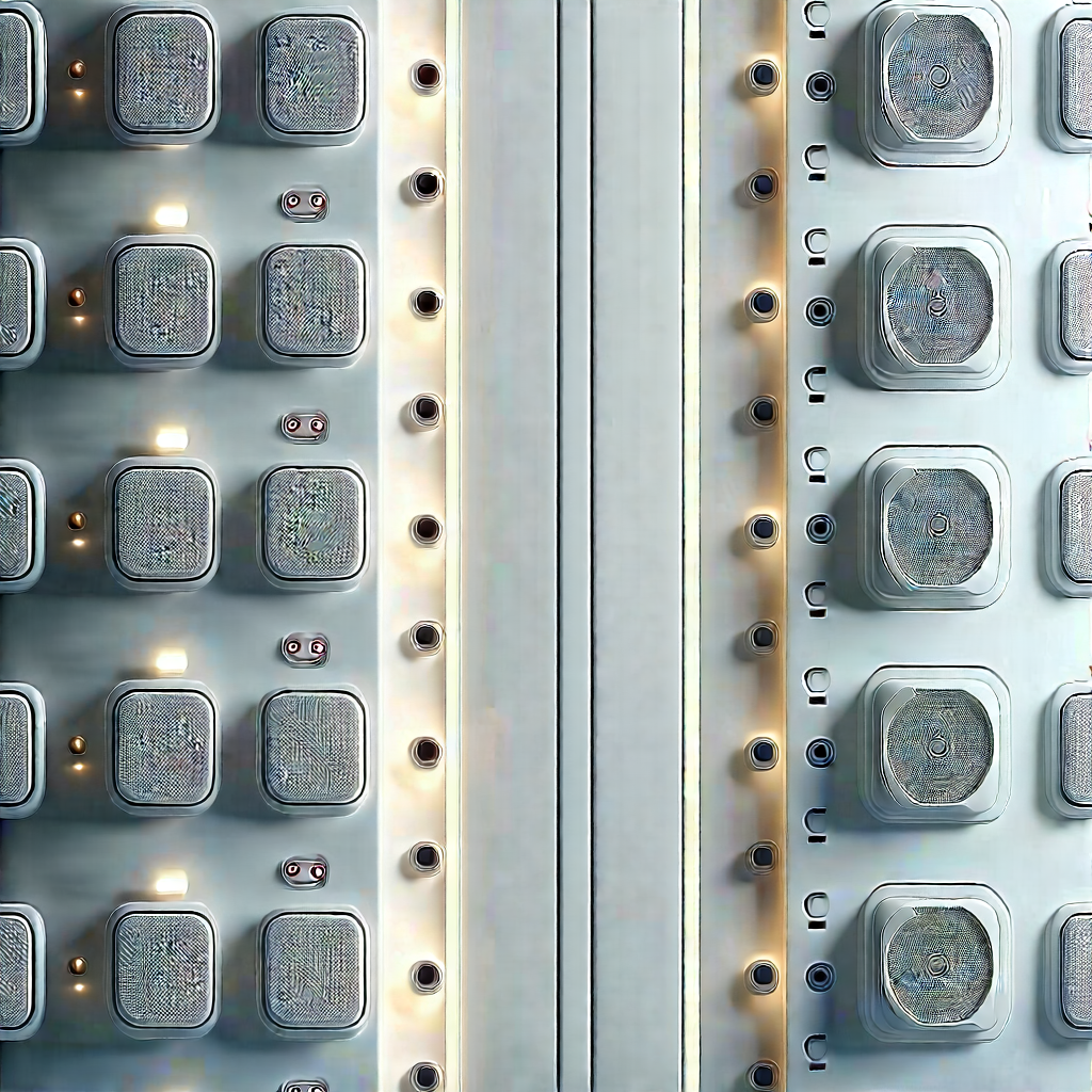 Close-up of sensor array