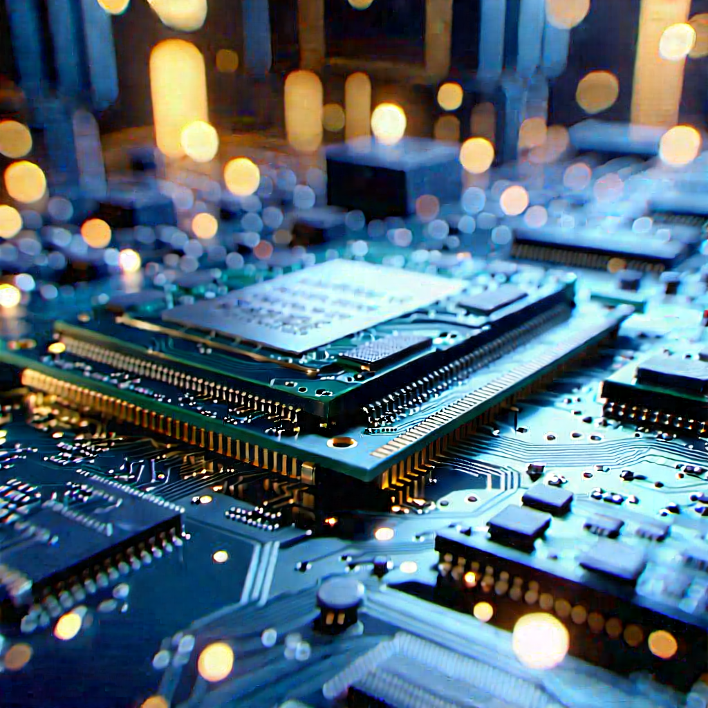 Close-up Of Memory Module With Close-up Computer