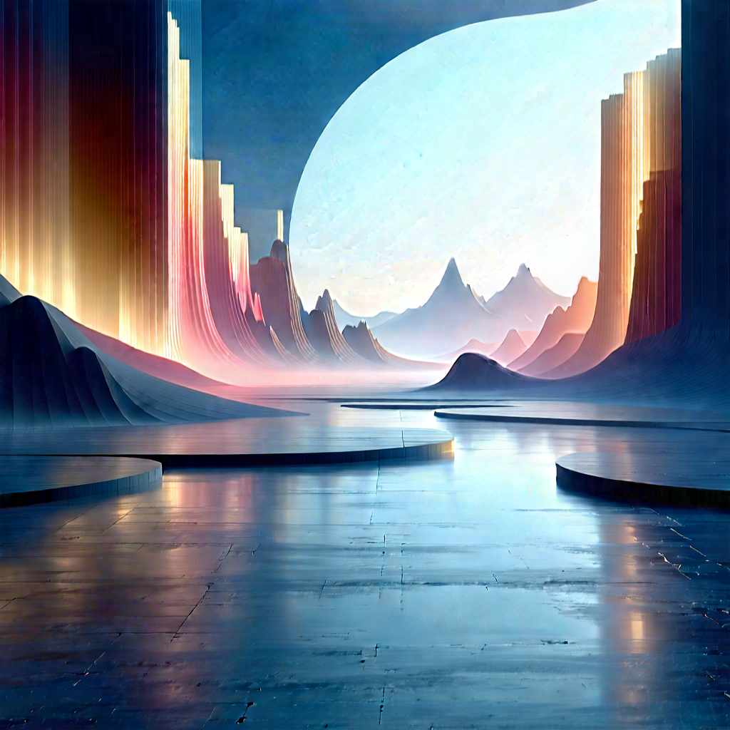 Digital Transformation Visualization With Painting Futuristic