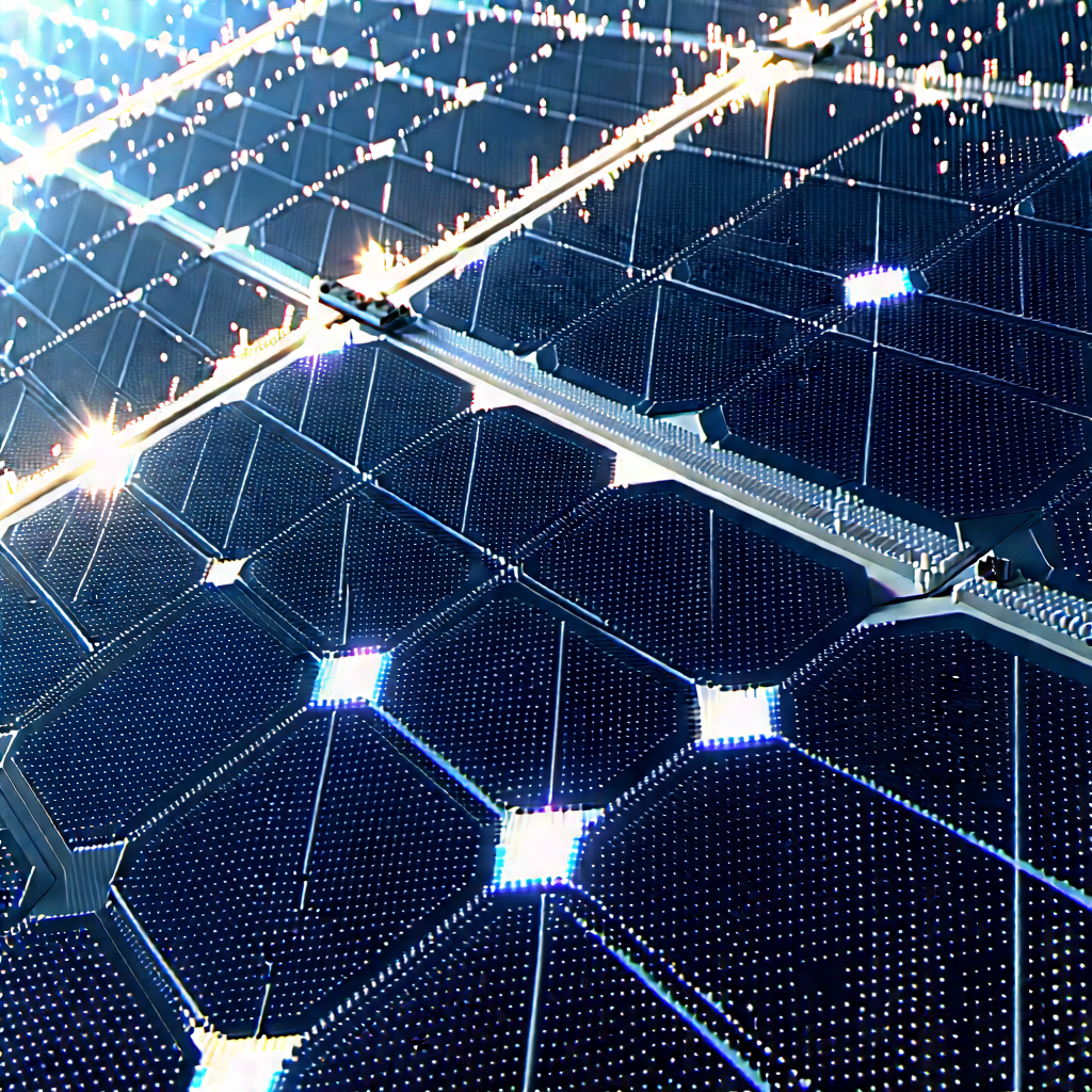 Solar Panel With Digital Particles With Solar Panel