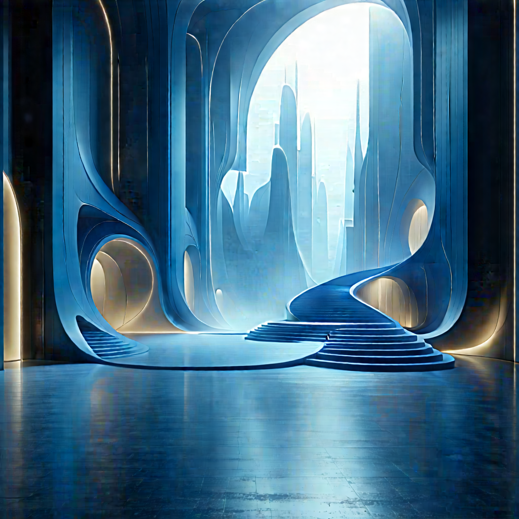 Futuristic Innovation Hub With Image, There