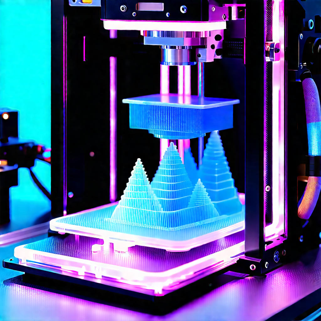 3d printer with neon accents