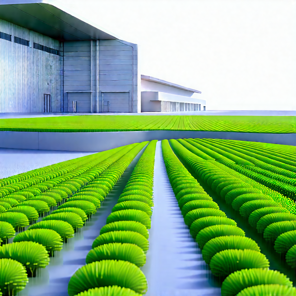 Agricultural Technology In Manufacturing Facility With Large Field