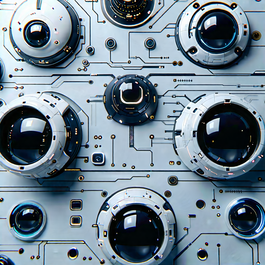 Close-up of sensor array